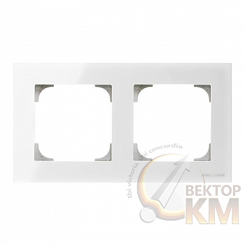 Рамка 2-м Sky стекло бел. ABB 2CLA857200A3001