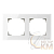Рамка 2-м Sky стекло бел. ABB 2CLA857200A3001