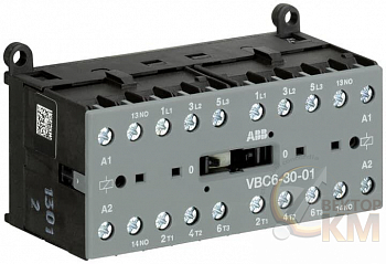 Миниконтактор реверсивный VBC6-30-01-01 9А(400В AC3) катушка 24В DС ABB GJL1213901R0011