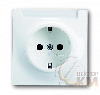 Розетка 1-м СП Impuls 16А IP21 250В Schuko с полем для надписи альп. бел. ABB 2CKA002011A2712