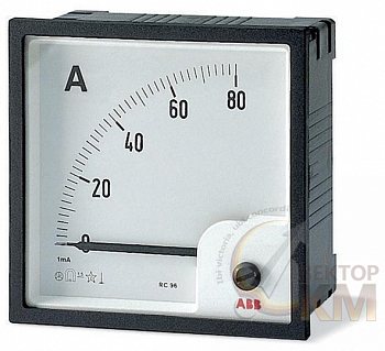 Амперметр переменного тока AMT1-A1/72 трансф. вкл. без шкалы ABB 2CSG322250R4001