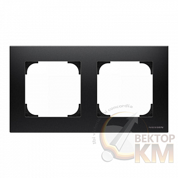 Рамка 2-м Sky черн. бархат ABB 2CLA857200A1501