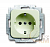 Розетка 1-м СП 1мод. Busch-Duro 2000 SI/Reflex SI 16А IP21 250В Schuko с LED-подсветкой сл. кость ABB 2CKA002013A5290