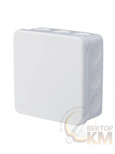 ABB  | Коробка разветвительная квадратная 104х104мм IP65 бел.  2TKA140002G1