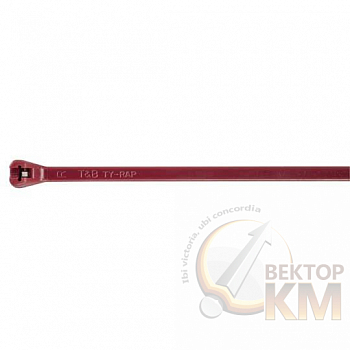 Хомут кабельный ECTFE TYV25M 4.8х186 фторполимер тем. борд. (уп.1000шт) ABB 7TAG009610R0000
