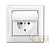 Розетка 1-м СП Basic 55 16А IP44 250В Schuko в сборе альп. бел. ABB 2CKA002018A1505